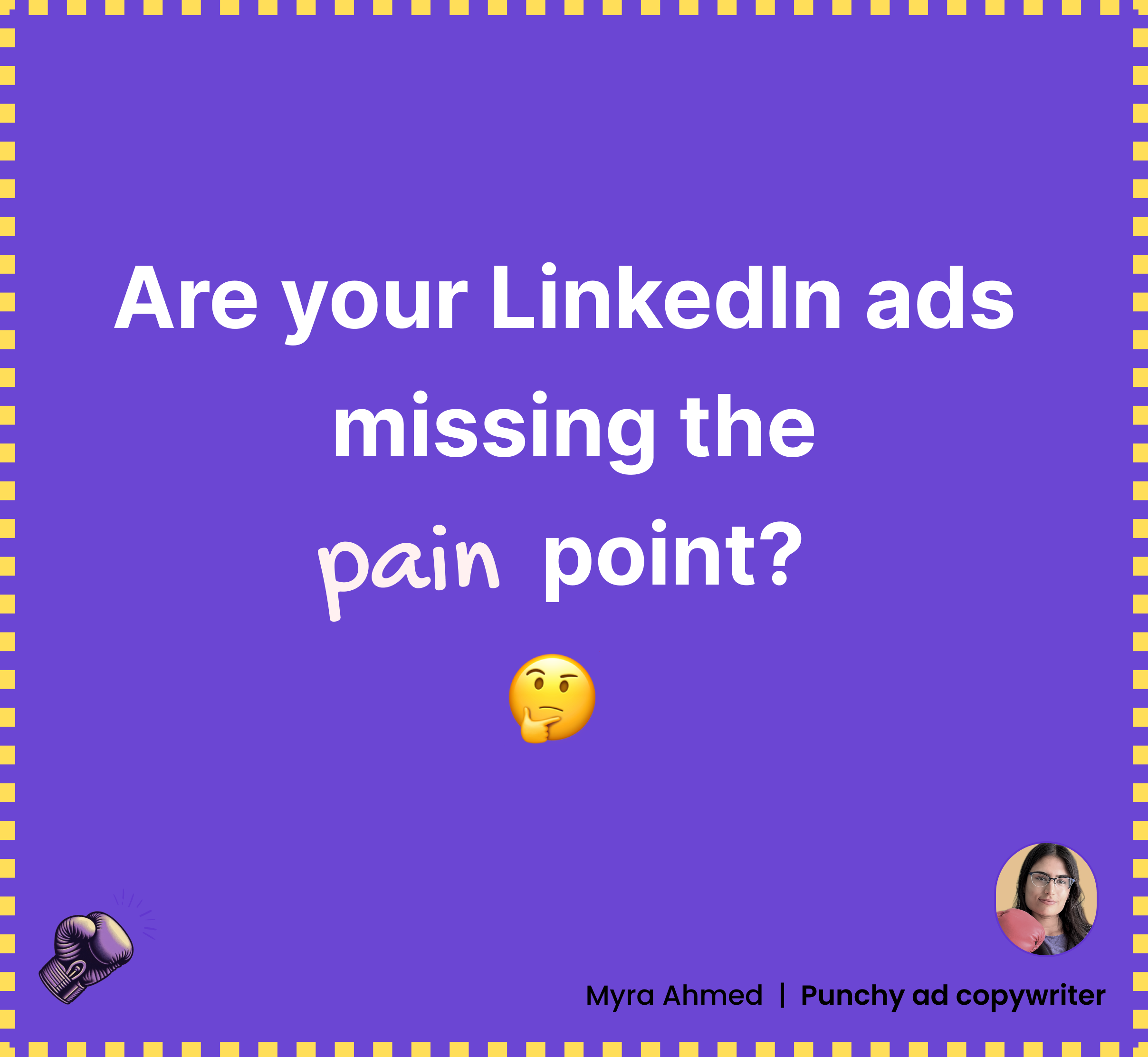 Missing pain-points in LinkedIn ad copywriting Missing pain-points in LinkedIn ad copywriting